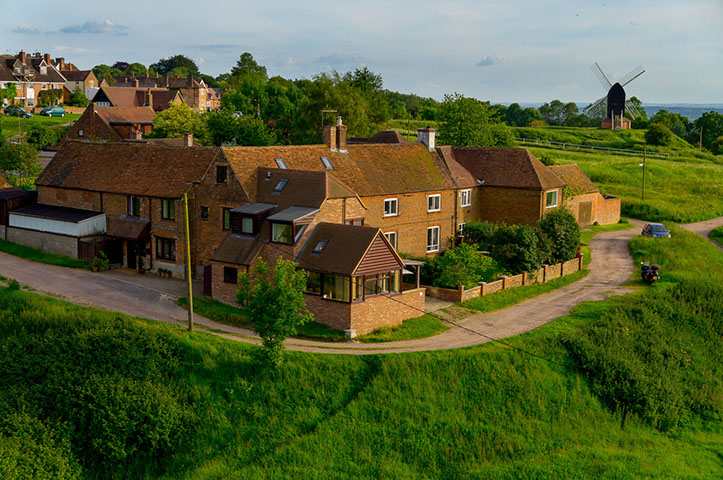 Aerial photo of property for sale with Brill Windmill in the background
